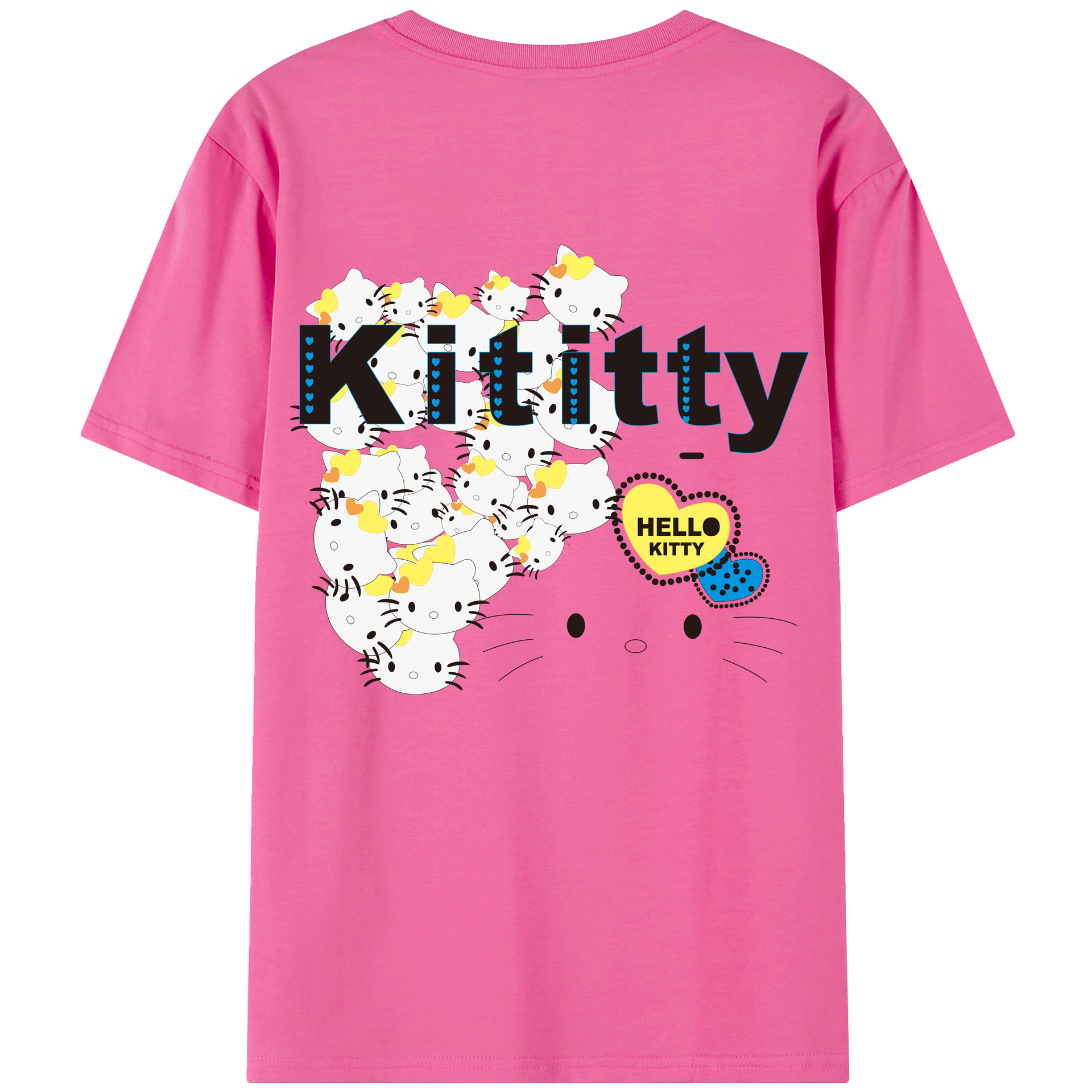 （画像用） Hello Kitty ハローキティ レディース半袖Tシャツ(バックプリント)